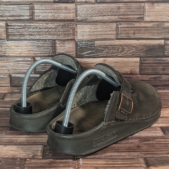 birkenstock fleece clogs